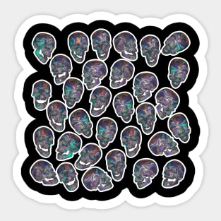 Skull Repeat †††† Graphic Design Pattern Sticker